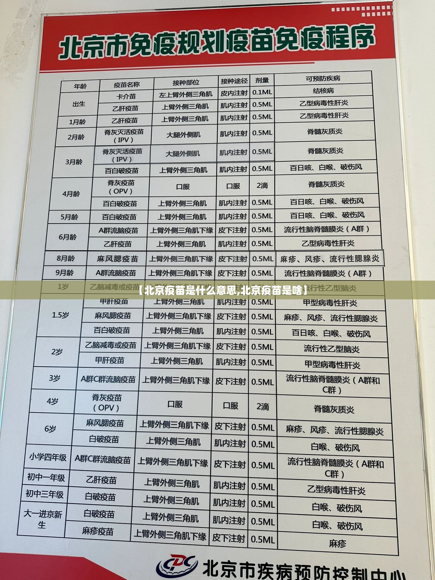 北京打的疫苗是什么疫苗？全面解析北京主要接种的疫苗种类与特点